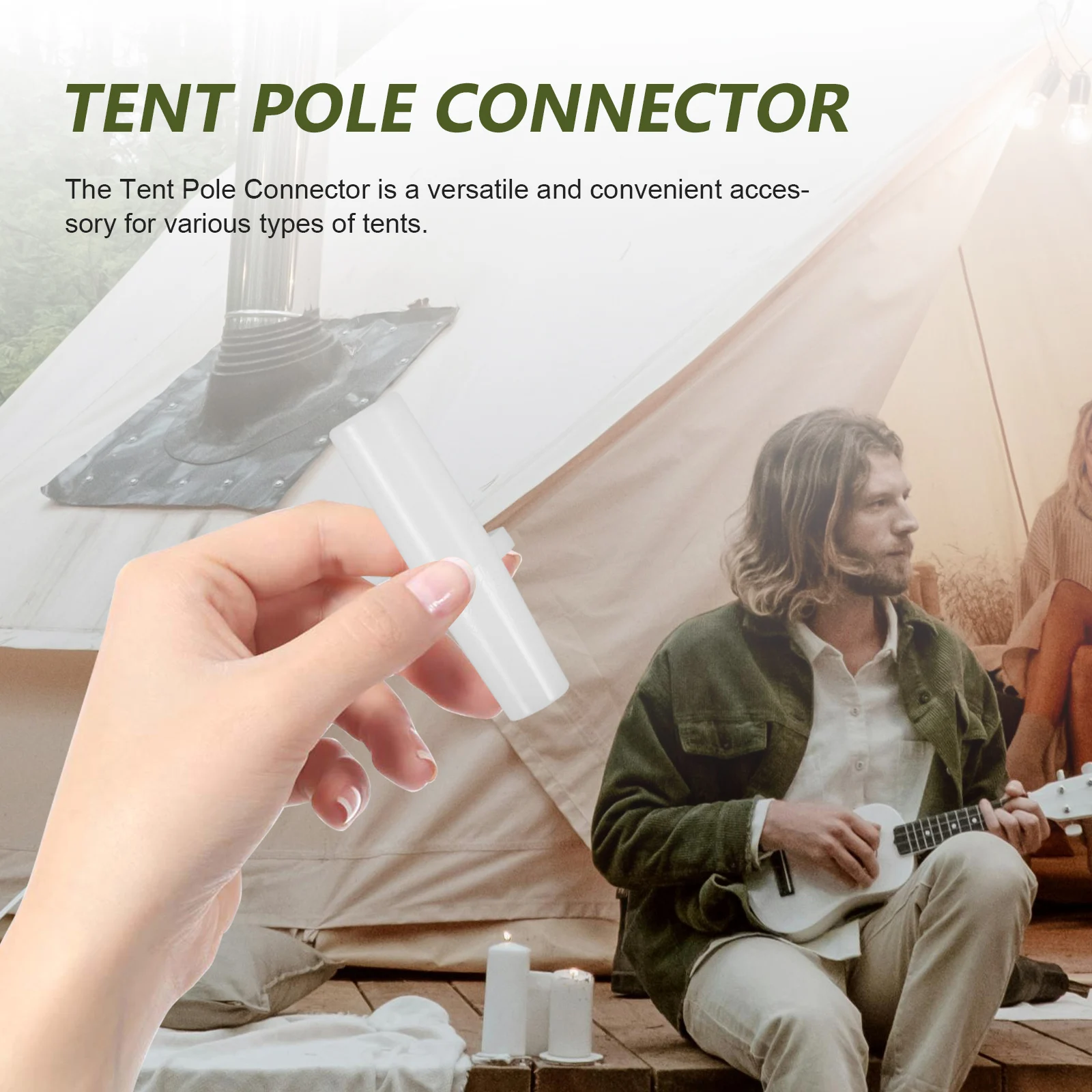 

20Pcs Tent Foot Sleeve Tent Pole Connector Adapter Fiberglass Rod Joint Plastic Fitting Outdoor Camping Accessories