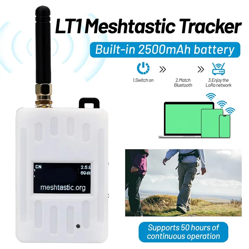 

ELECT-LT1 Узел местурстического трекера Bluetooth GPS Положение Loramesh Repeater SX1262 NRF52840 2500 мАч