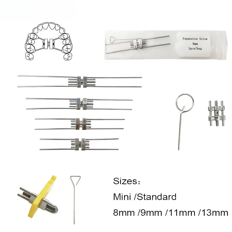 Lab Orthodontics Expansion Screw Mini/Standard Rapid Palatal Expander Implant Swivel Keys Lab Tool 8mm 9mm 11mm 13mm