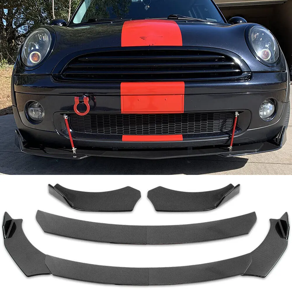 LAICY For Mini Cooper S R52 R53 R57 2015-2022 Front Bumper Lip Body Kit Spoiler Splitters Protector Cover Guard Deflector Lips