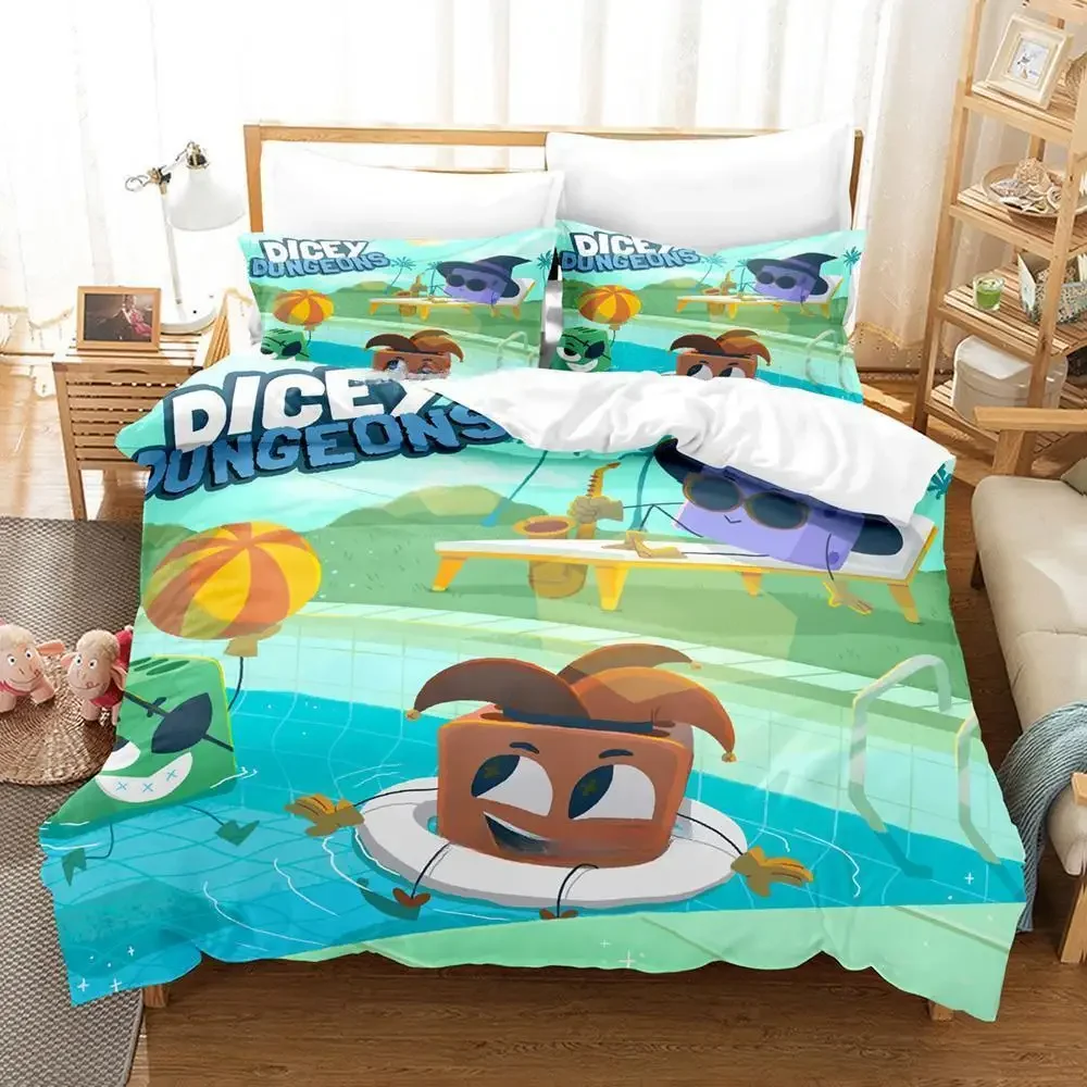 

New 3D Print Anime Game Dicey Dungeons Bedding Set Single Twin Full Queen King Size Bed Set Adult Kid Bedroom Duvet cover Sets