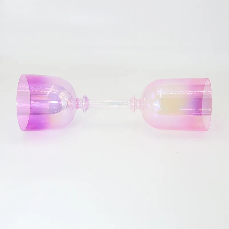 Hooqu incrível som cristal cantando tigelas cabeças duplas com alça para terapia de cura sonora recuperação e meditação reiki