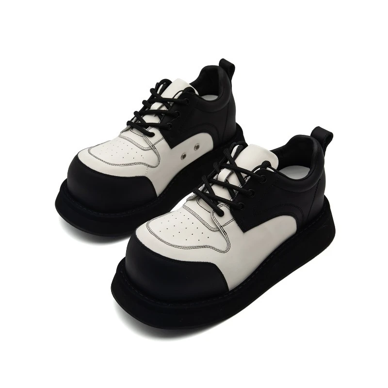 

Модная повседневная кожаная обувь, мужская обувь из натуральной кожи на толстой подошве, весна-осень-лето, дышащая мужская обувь для скейтборда высокого качества