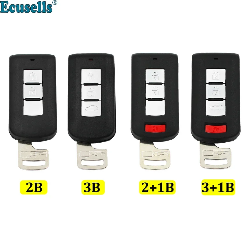 2/3/4 pulsanti nuovo Smart Remote Key Shell Case Fob per Mitsubishi Lancer Outlander ASX Eclipse Galant con lama chiave di emergenza