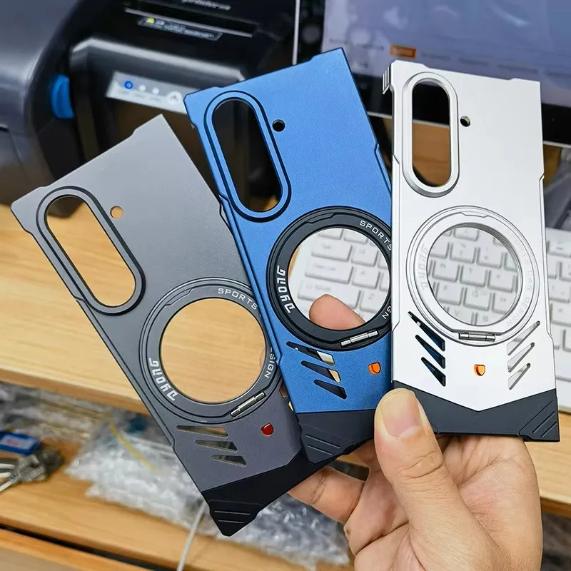 

360° Degrees Rotating Ring Holder case High quality For Samsung Galaxy Z Fold7 Aluminum Alloy Metal Magnetic