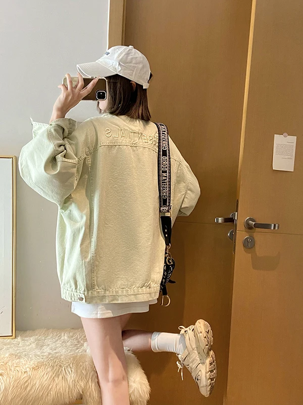 

Spring Faionable Women's Denim Jaet 2025 New Sle Spring Autumn Size Large Spring Clothing Casual Comfortable Cotton Pol...