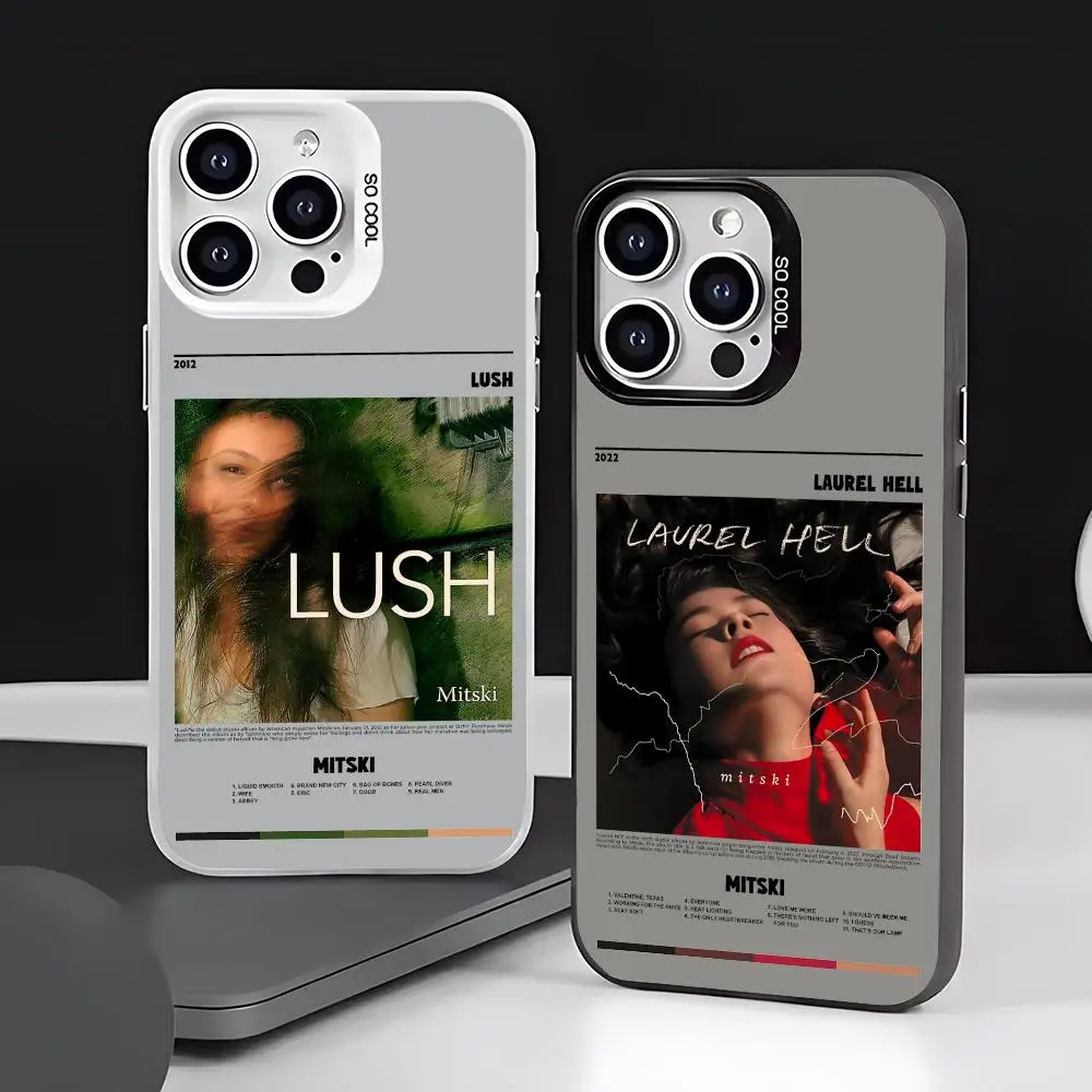 

Чехол для телефона American Singer M-Mitski для iPhone 17 16 15 14 13 12 11 Pro Max Air, матовый, с лазерной гравировкой, противоударный