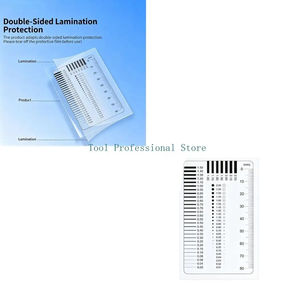 57QF High Transparency PET Dot Gauge Film Comparison Card For Printing Photography And Accurate Visual Inspections Precise