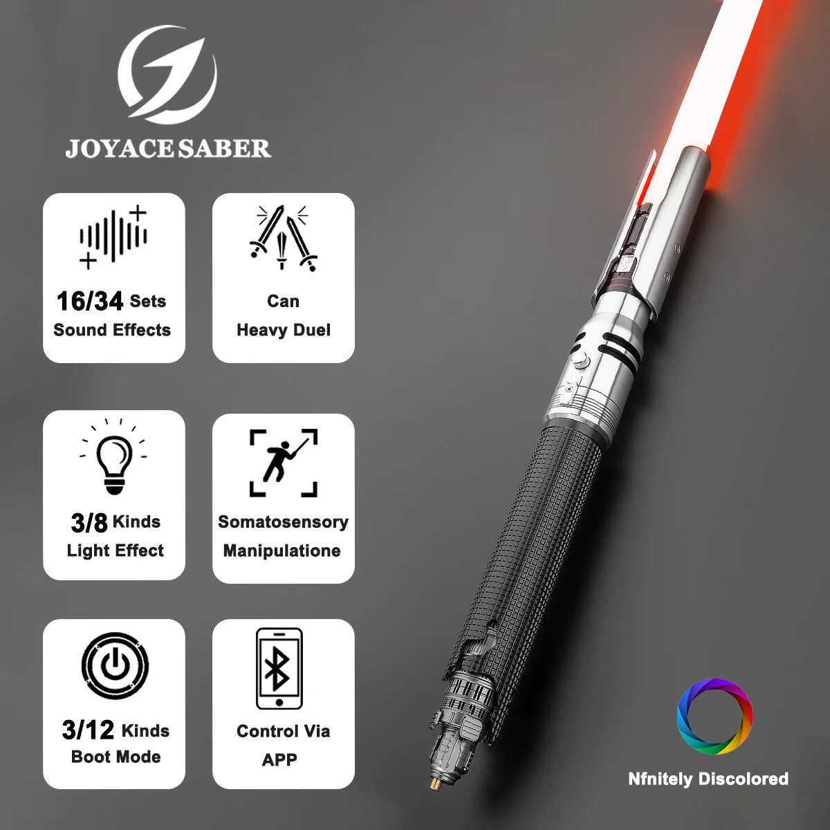 

JoyaceSaber Cal Kestis Light saber Xeno Pixel LightSaber Metal Smooth Swing With sound effects Laser Sword Cosplay Luminous Toys