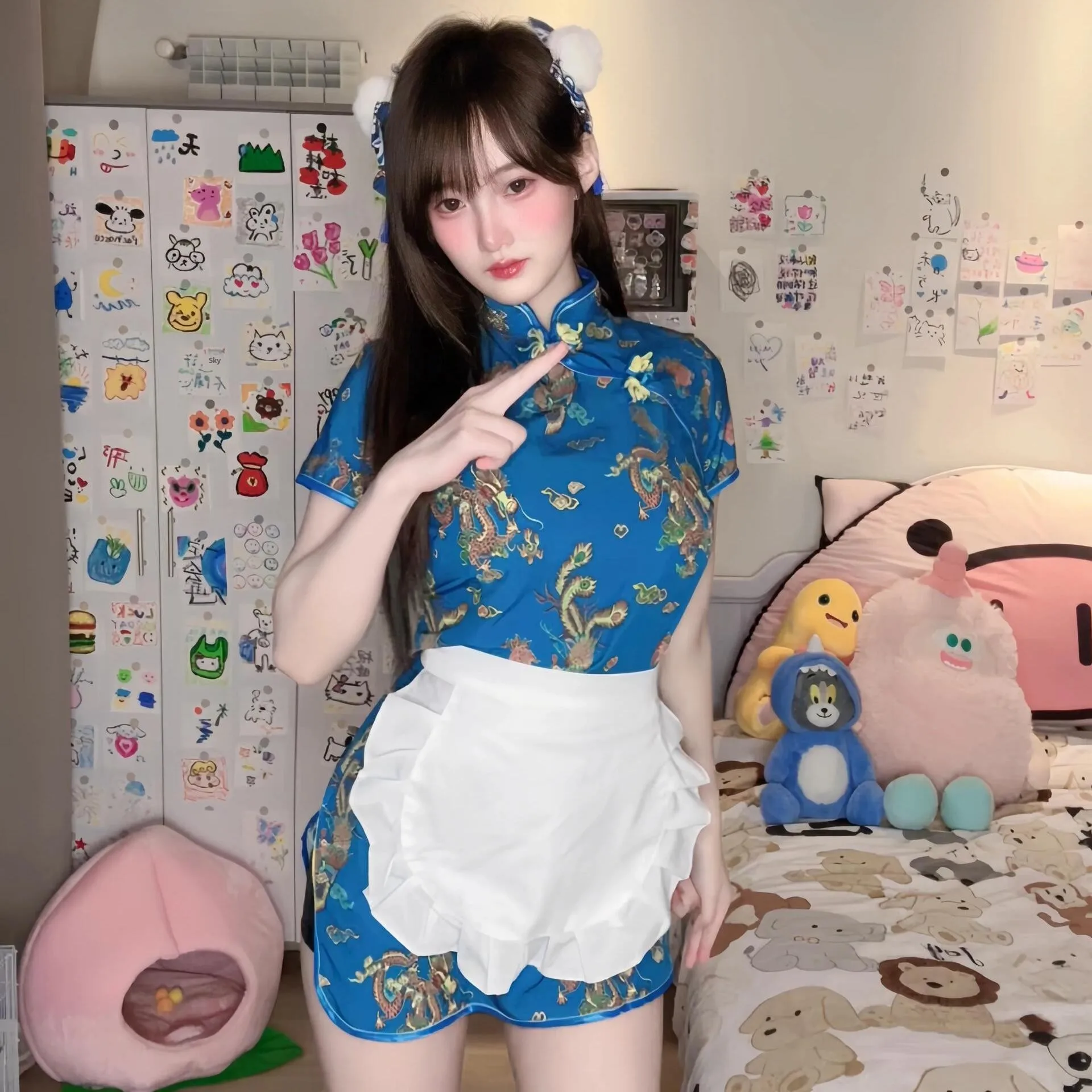 새로운 중국 스타일 슬레 드로윈 시사스 코스프레 옴 오르트 스베 메이드 옴 오르트 데일리 웨어