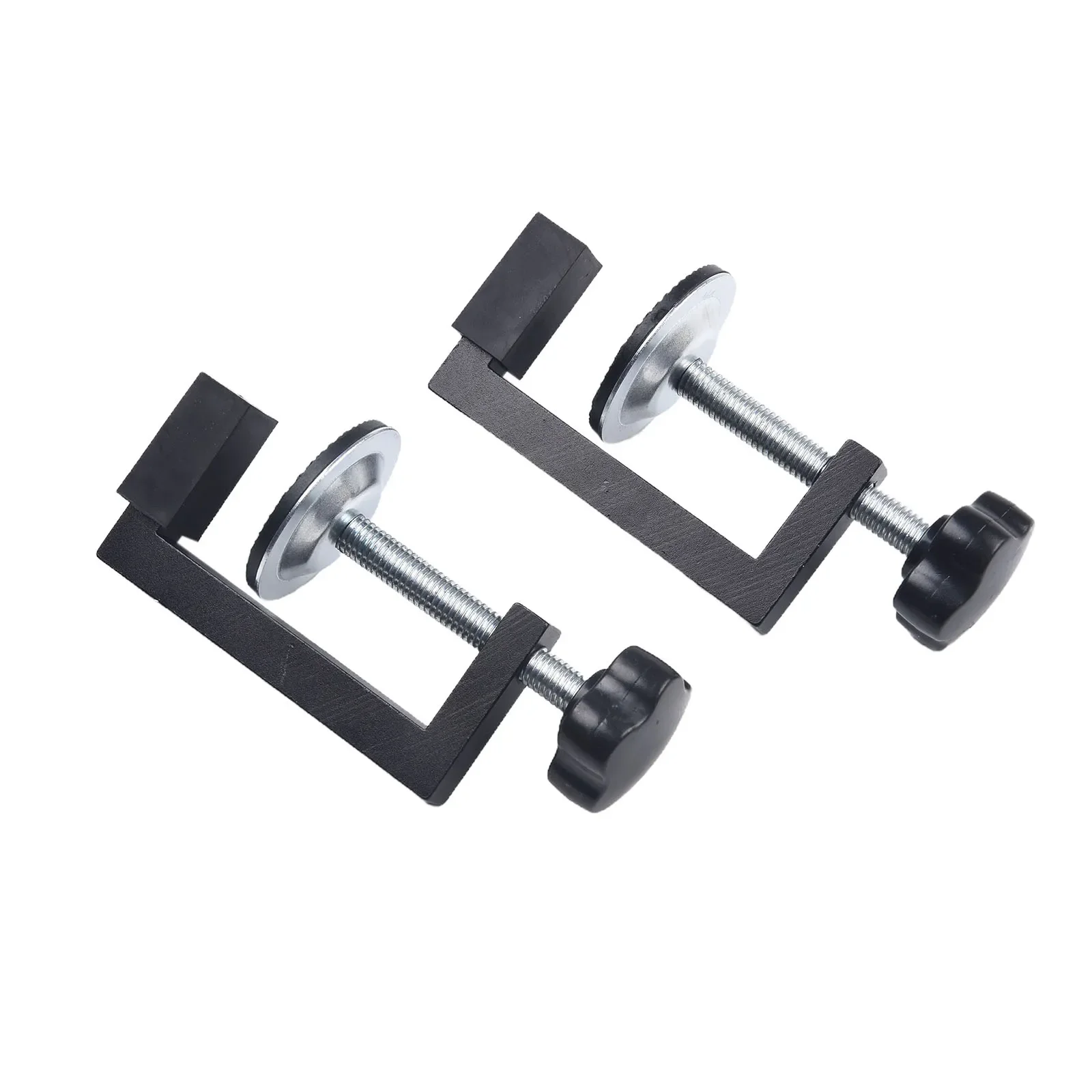 For Wood Drilling Fixing Woodworking Clamp C-Clamp G-Clamp Accessories Black Replacement 10-57mm 2pcs Brand New