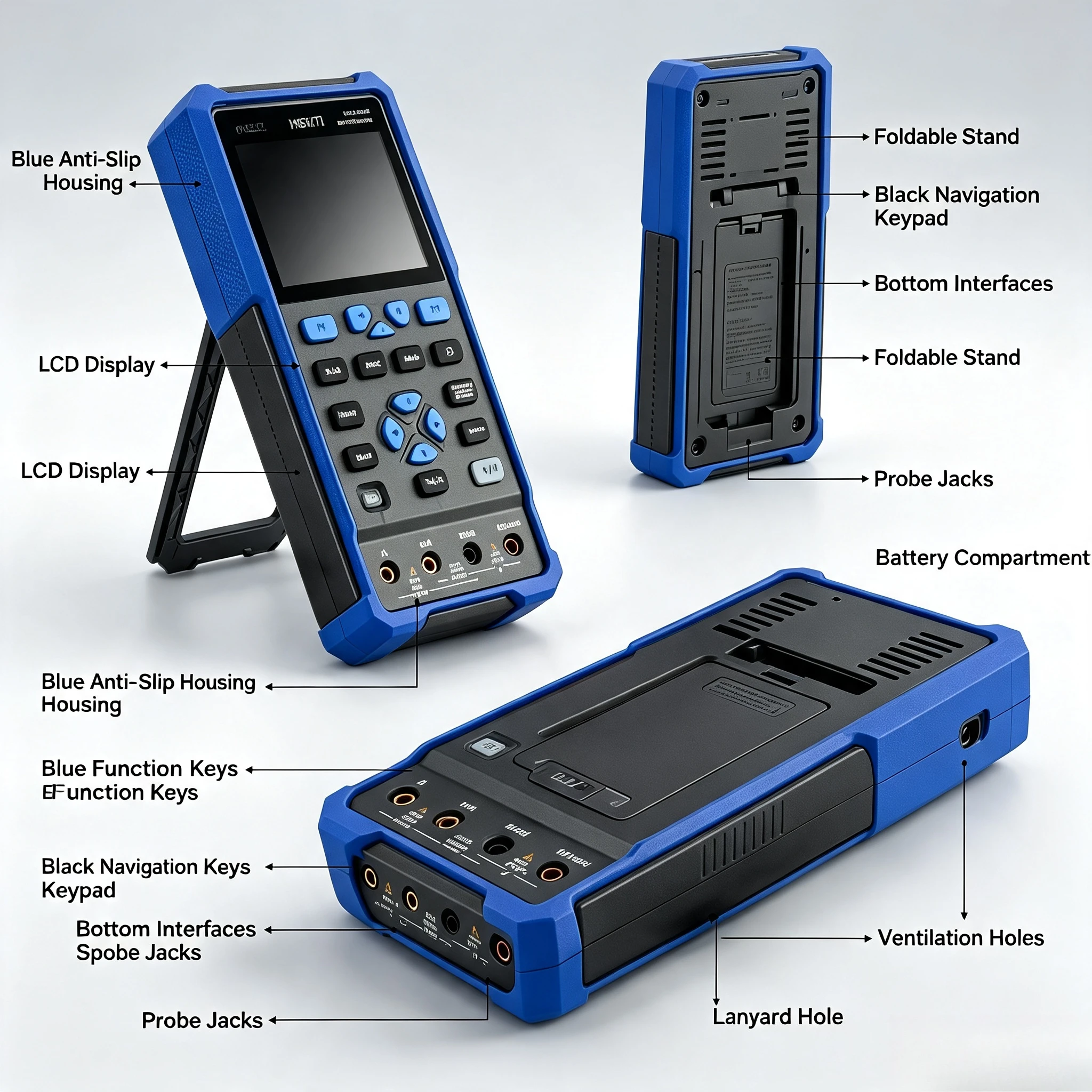 Handheld Dual Channel 200M Digital Signal Source, Portable Mini Multifunctional Signal Generator