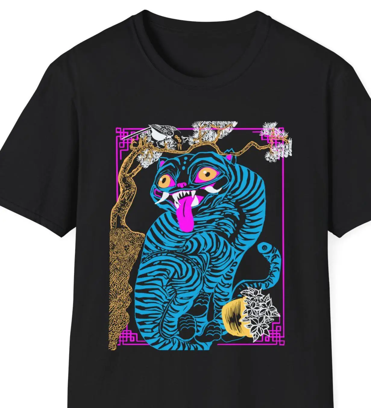 KPop Hunters Derpy Tiger Merch T-shirts mode Vintage gothique T-shirts hauts hommes femmes vêtements coton surdimensionné t-shirt