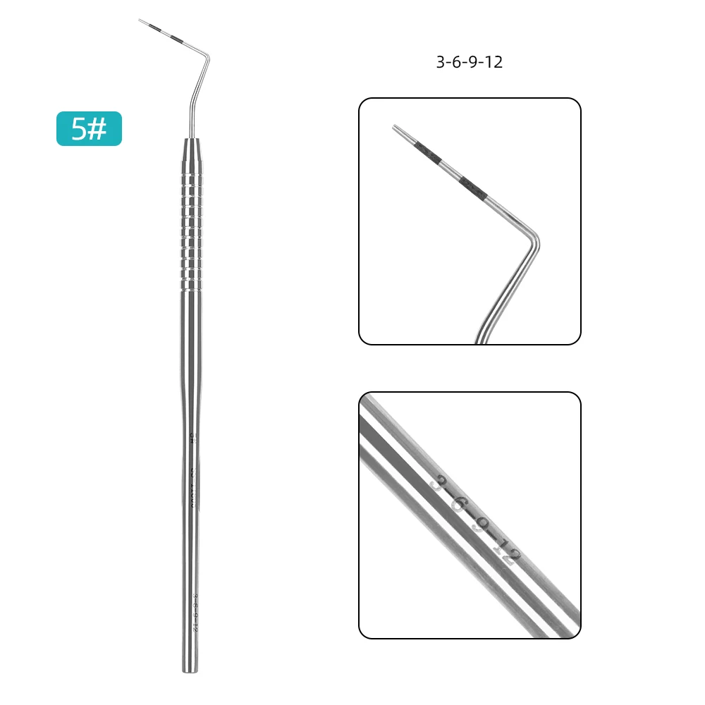 JOY DENTAL 1 Stück Zahnärztliche Graduierte Parodontalsonde aus 304 Edelstahl, Zahnärztliches Instrument, Endodontisches Equipment, Sonde 16cm mit Skala – Detail 11