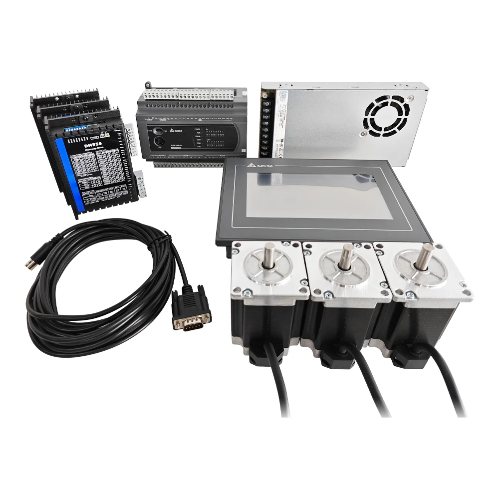

High Torque Nema 23 Stepper Motor Cnc Kit 4 Axis 12n.m Nema 34 Stepper Motor With Driver Power PLC Supply Controller Board
