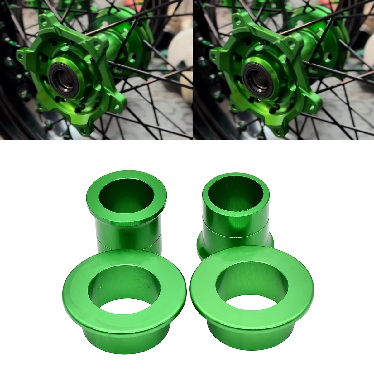 

For Kawasaki KX125 250 250F 450F KLX 450R KX125 KX250 KX250F KX450F KLX450R Motorcycle CNC Front Rear Wheel Hub Spacer 2006-2020