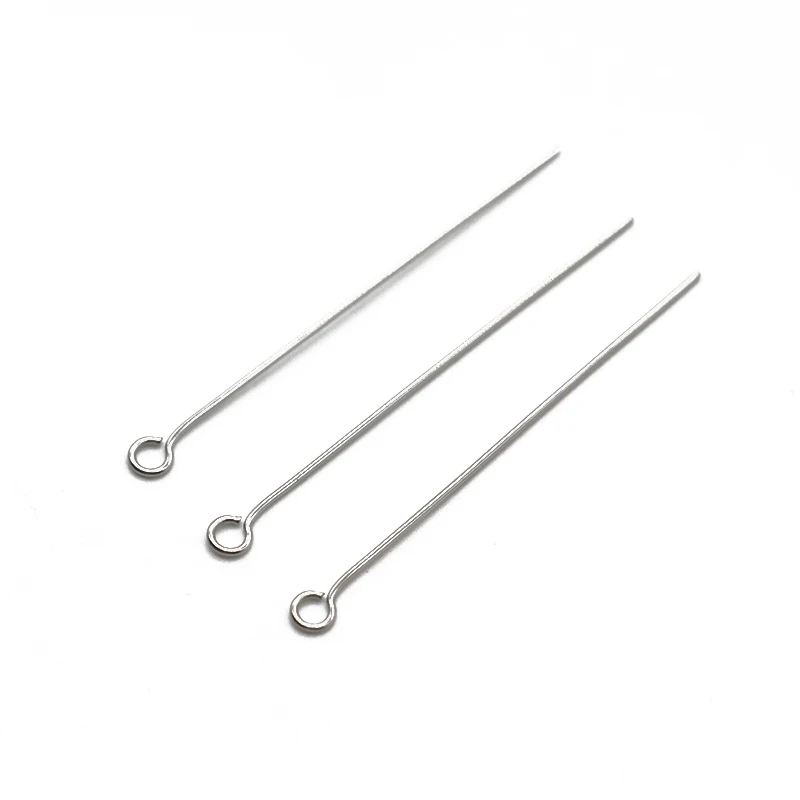 100pcs Stainless Steel Gold Plated Loop Eye Pin Needles 20mm 25mm 30mm 35mm 40mm Loop Eye Pins for DIY Earrings Jewelry Making