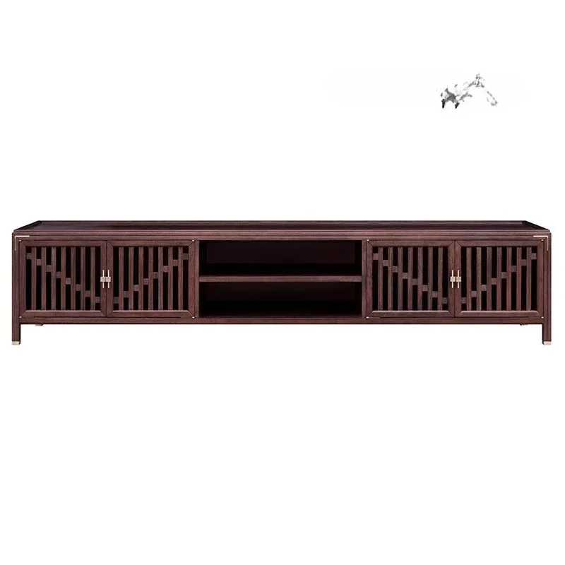 

Modern new Chinese-style all-solid wood TV cabinet living room master bedroom high-end ebony furniture storage floor