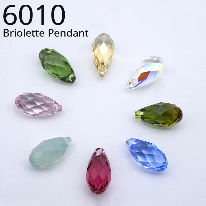 6010 Briolette Pendant Crystals from Austria for Women Charm Loose Beads Rhinestone Necklace Earrings DIY Jewelry Making