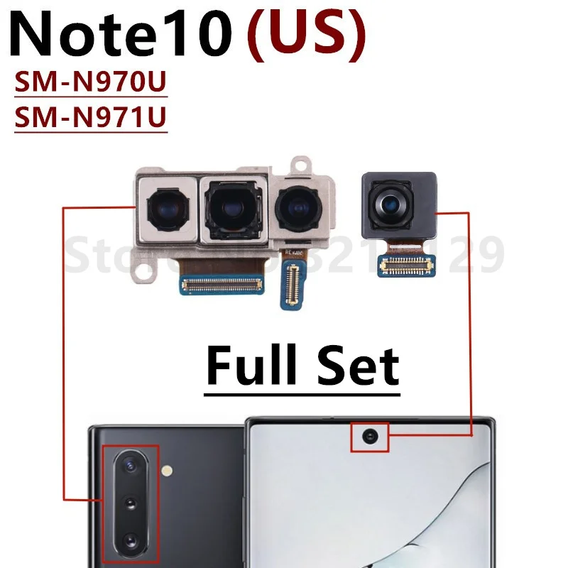 Câble flexible pour caméra frontale et arrière complète, pour Samsung Galaxy Note 10 Plus Lite N770 N970 N971 N975 N976