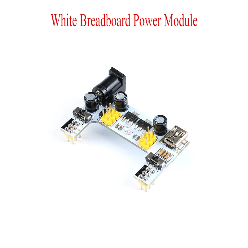 MB102 DC 7-12V Solderless Bread Board Micro USB Interface White Breadboard Supply Power Dedicated Module For Arduino DIY