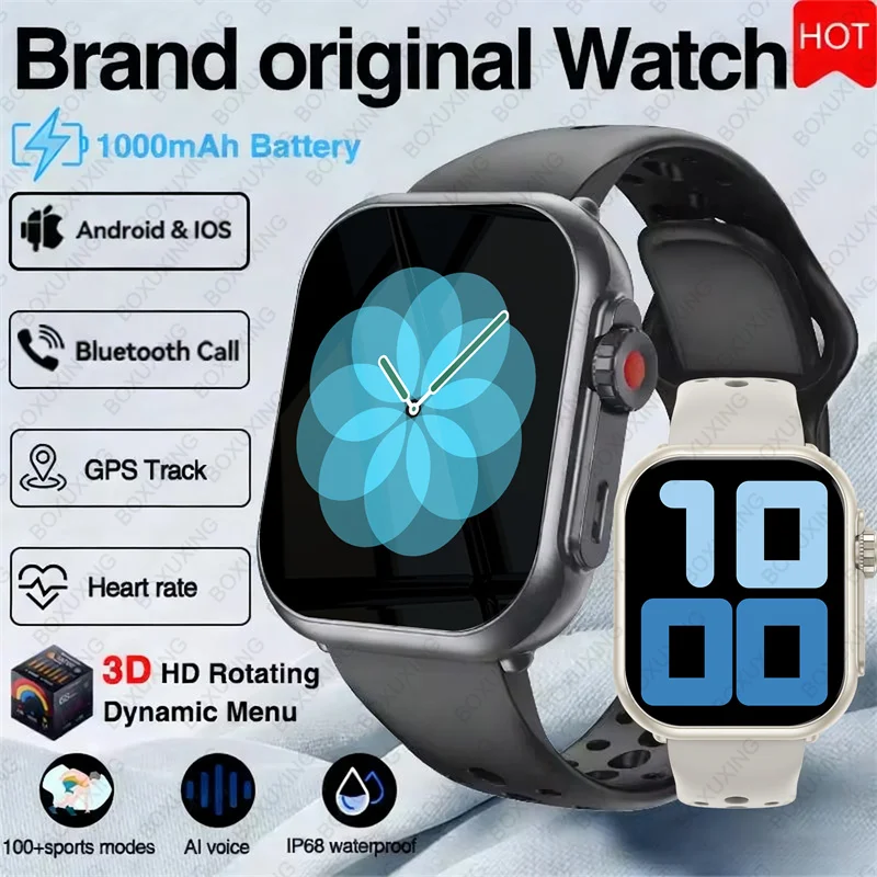 

Для IOS Watch Ultra 2 SE Мужчины Женщины Смарт-браслет Аккумулятор 1000 мАч GPS AMOLED Дисплей Bluetooth Вызов Спортивные Водонепроницаемые Смарт-часы