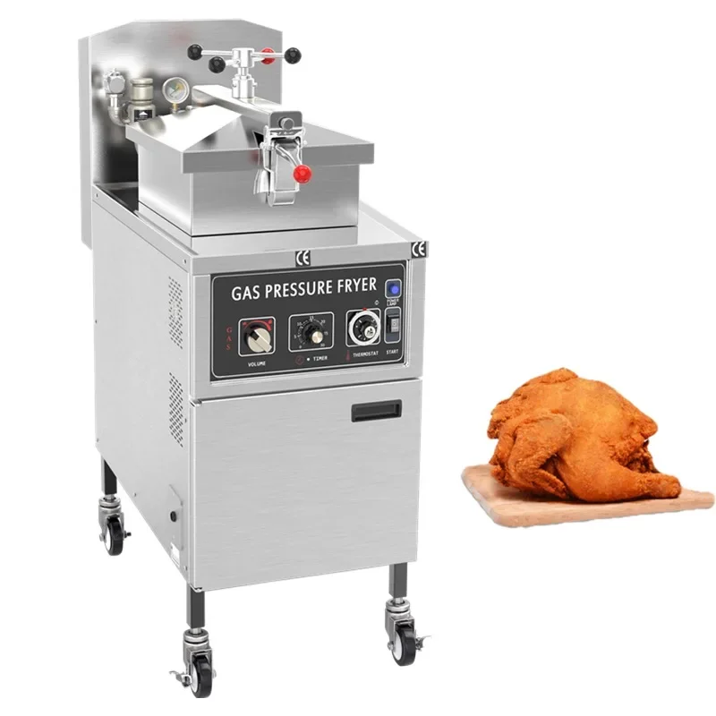 Vertical 30l Electric Control Commercial Deep Chicken Fryer With Oil Filter Cart Sea Transportation