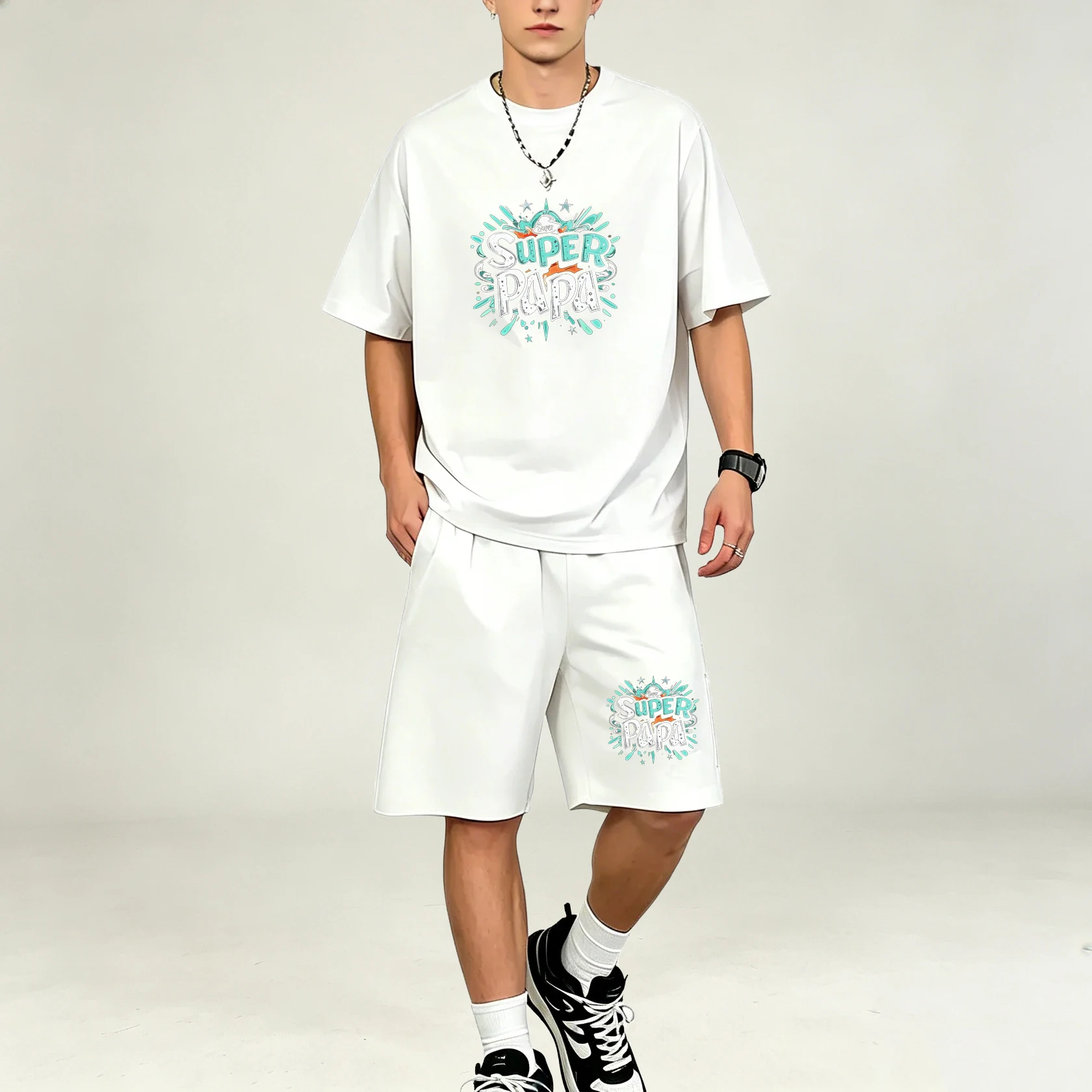 Fashion Men T‑Shirts Sets Abst - đánh giá và giá Street Fashion For Short Guys