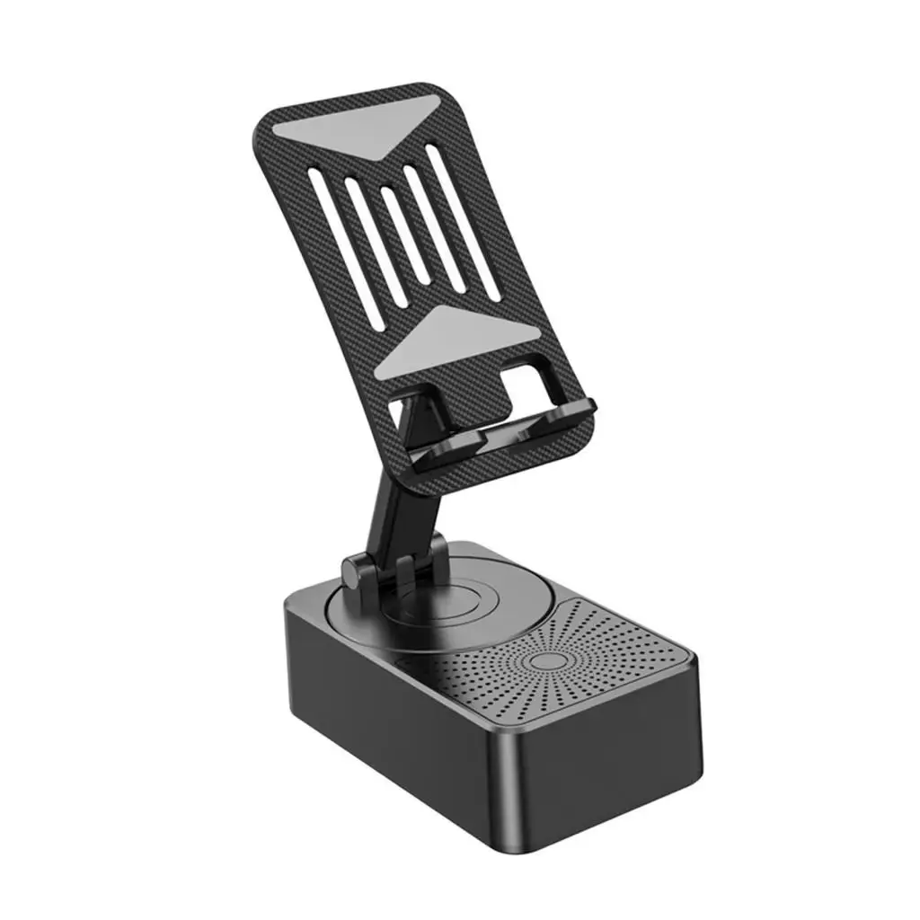 

Cellphone Holder with Folding Stand and Speaker Desktop Mobile Accessory for Home and Office Use