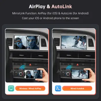 Road Top 無線 CarPlay Android Auto 適用於Audi A6 C6 A7 C7 2010-2011 Q7 2010-2015,附 Mirror Link AirPlay Car Play 功能 10 最佳銷售 奧迪 A6 C6 CarPlay - №1