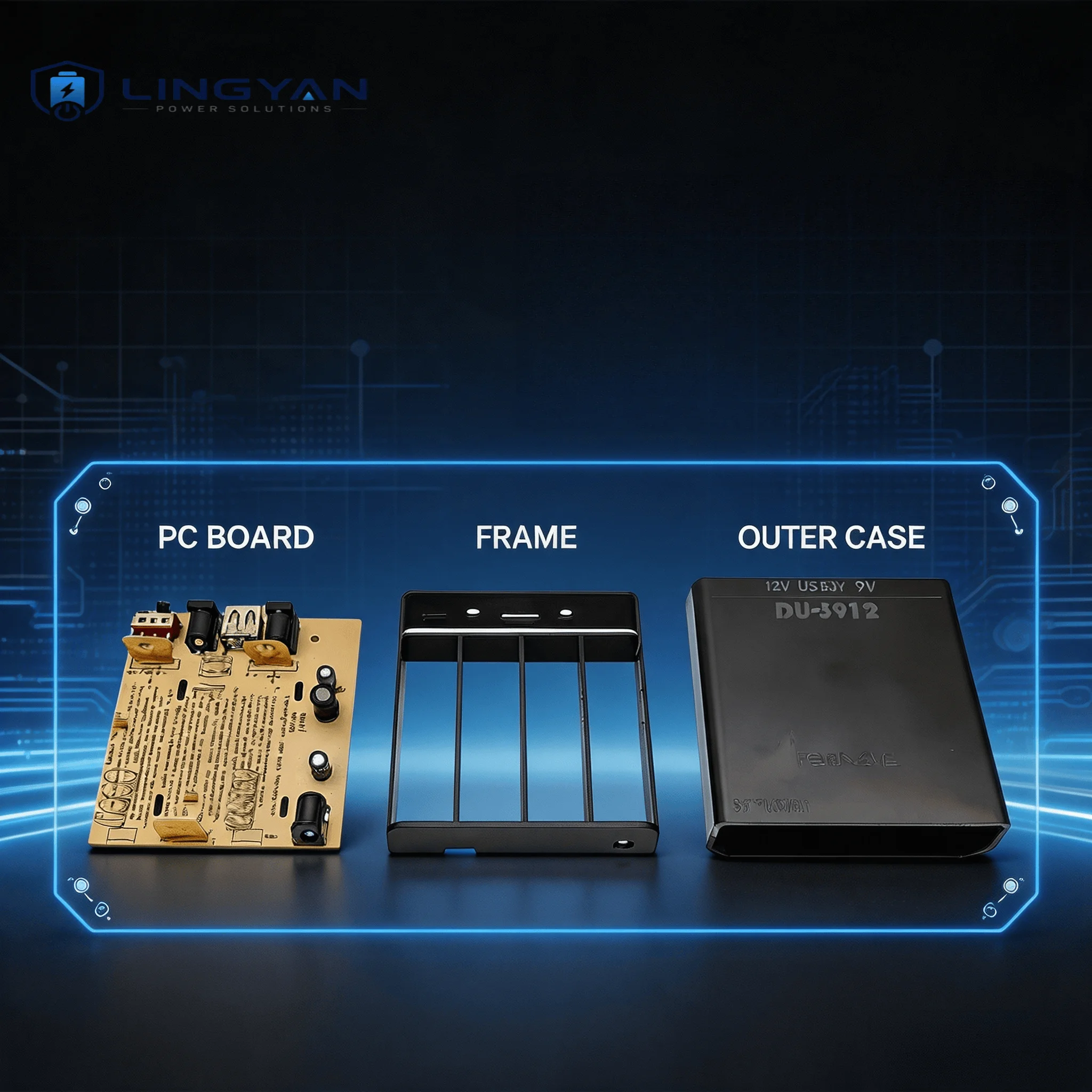 Automatic‑Switching Mini UPS Battery Box 5V 9V 12V Replaceable Backup Power Supply For Router Surveillance Camera