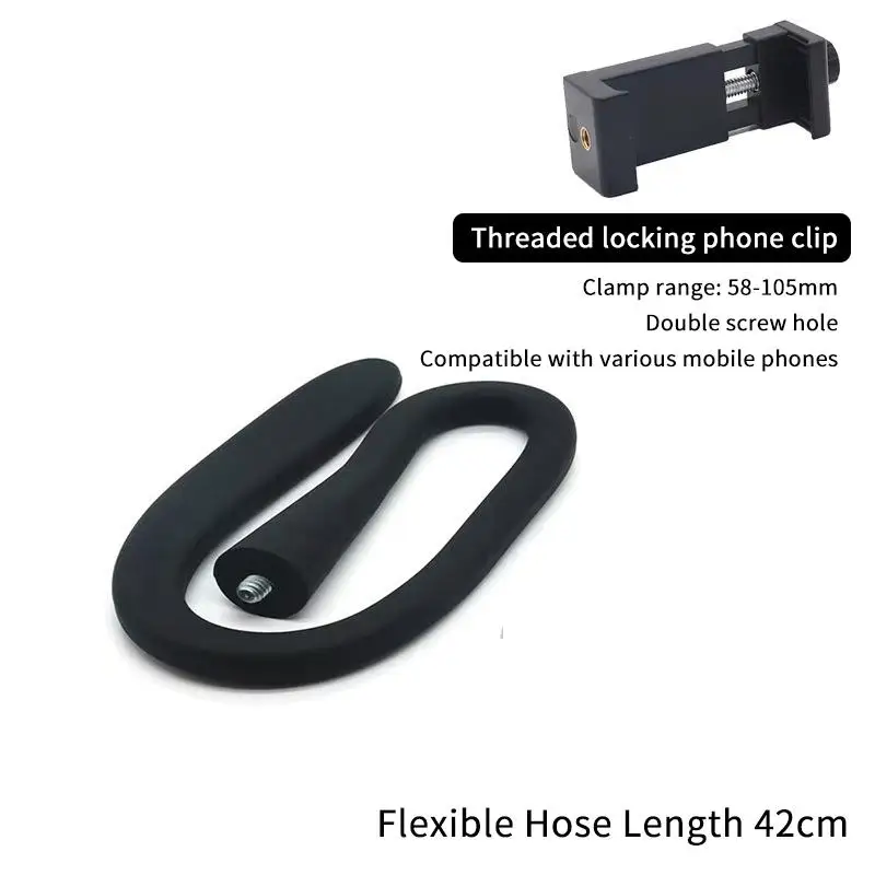 Office Desktop Camera Holder 1 Set Multifunction Screw Thread Flexible Clip Hose Mount for Online Meetings Live Streaming