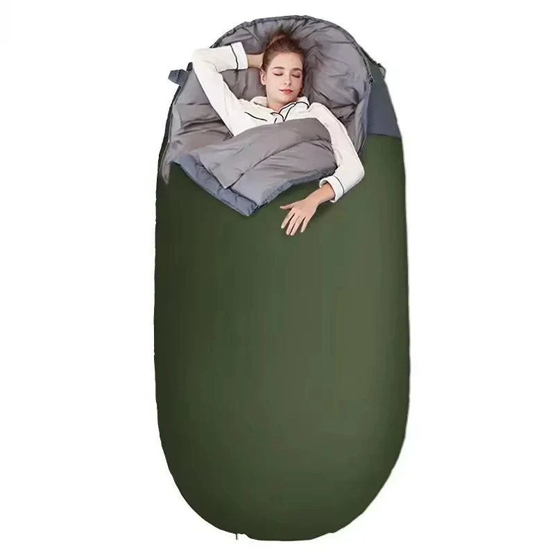 Outdoor New Egg shaped Sleeping Bag Ultra light Widening and Lengthening Down Camping Sleeping Bag Warm