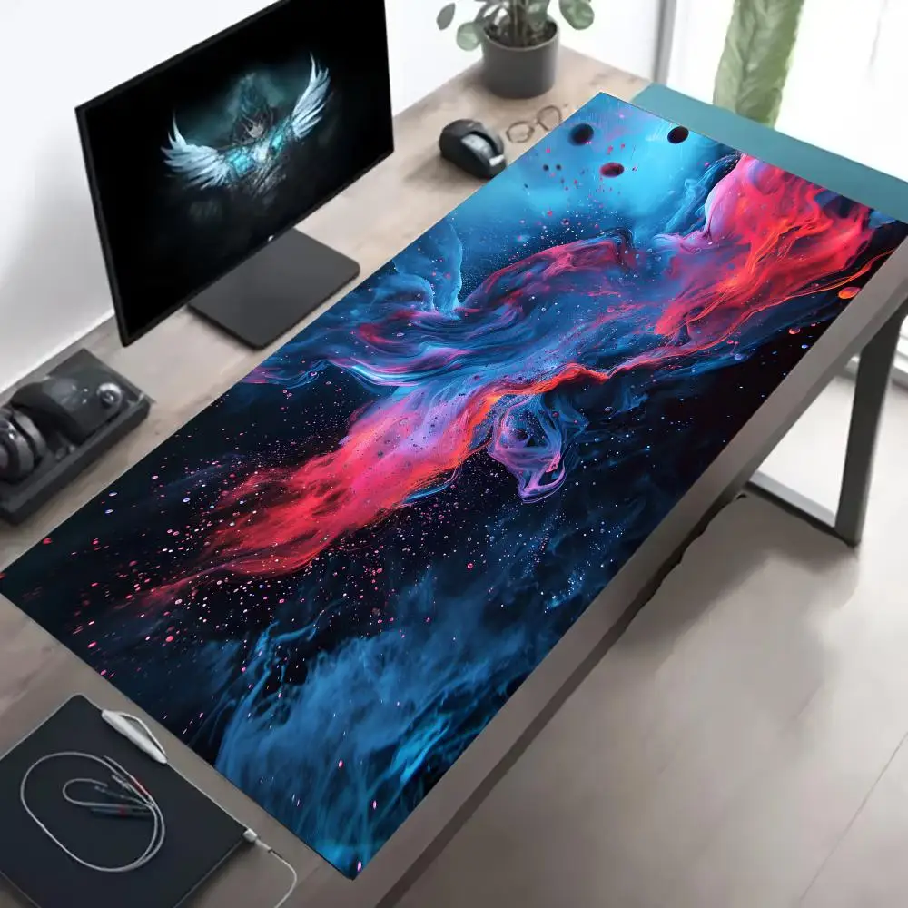 Colorful Art Mouse Pad Game Rug Gaming Non-slip Seamed Edge Mousepads Laptop Desk Accessory Aesthetic Tablet Mat Mini PC Playmat