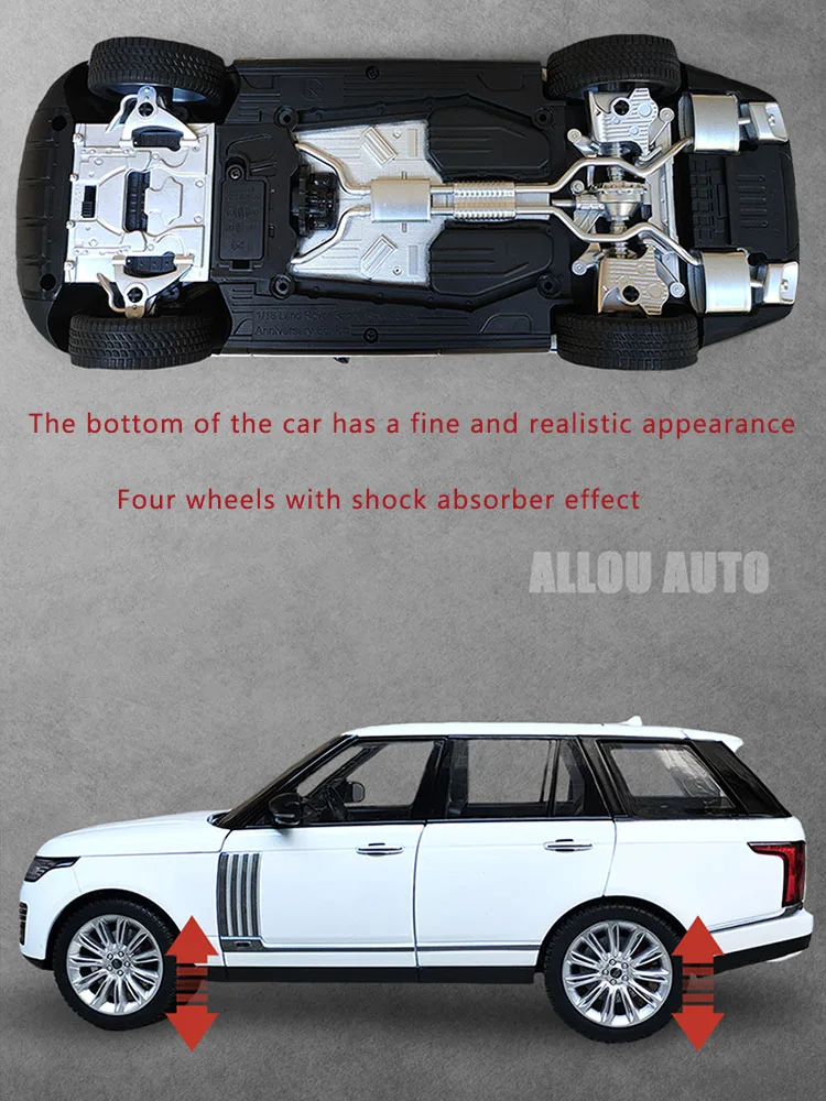 1:18 Simulation Large Land Rover Range Rover Alloy Car Model Sound And Light Pull Back Toy Car Boys Collection Decoration Gift