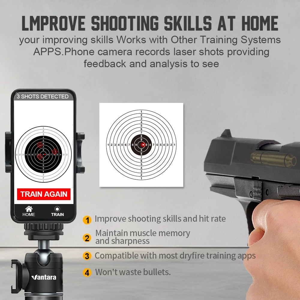 9 مللي متر ريد دوت الليزر التدريب خرطوشة النار الجاف التكتيكية رصاصة المدرب لصنعة المسدس #5