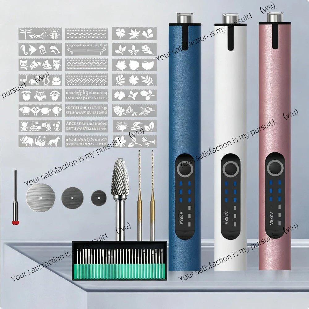 Grinder Engraving Pen Animal Plant Lace Various Templates Multipurpose Portable DIY Electric Grinder