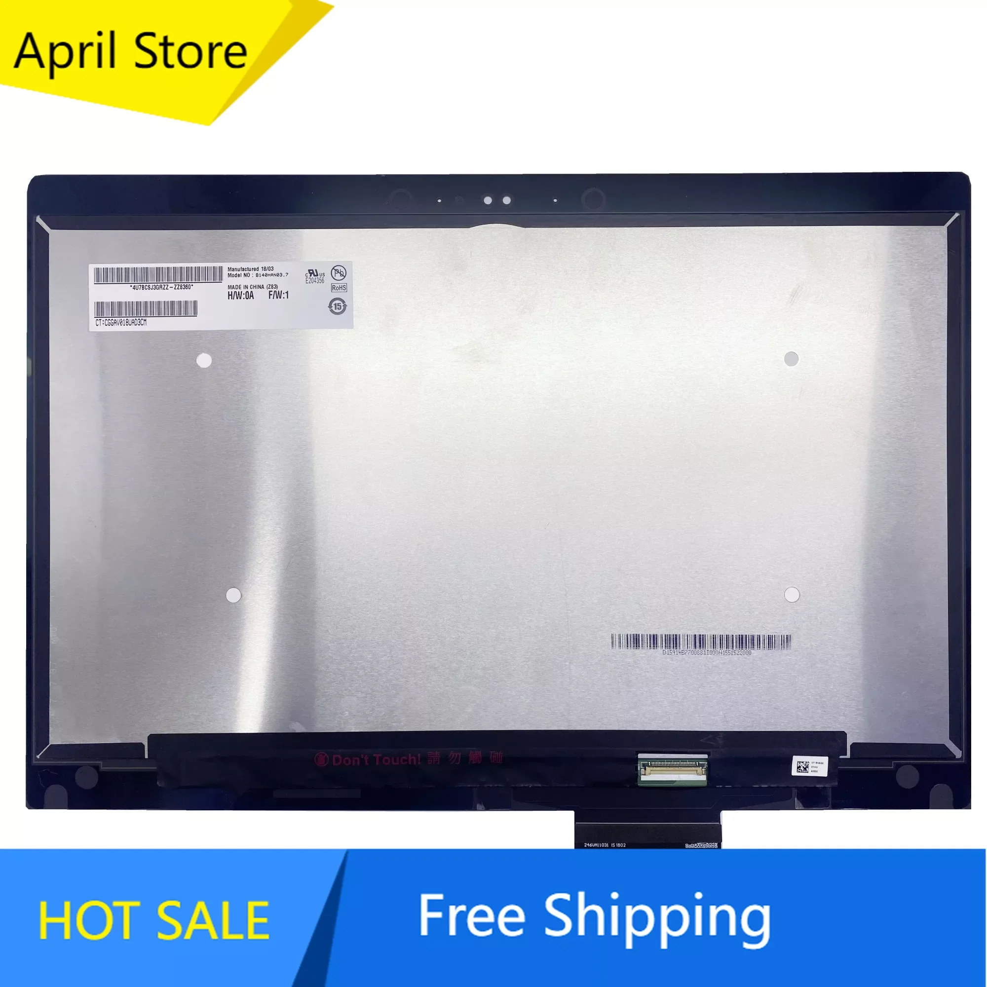 

B140HAN03.7 14.0'' Laptop LCD Touch Screen Digitizer Assembly For HP EIiteBook 840 G5 No-Frame 1920*1080