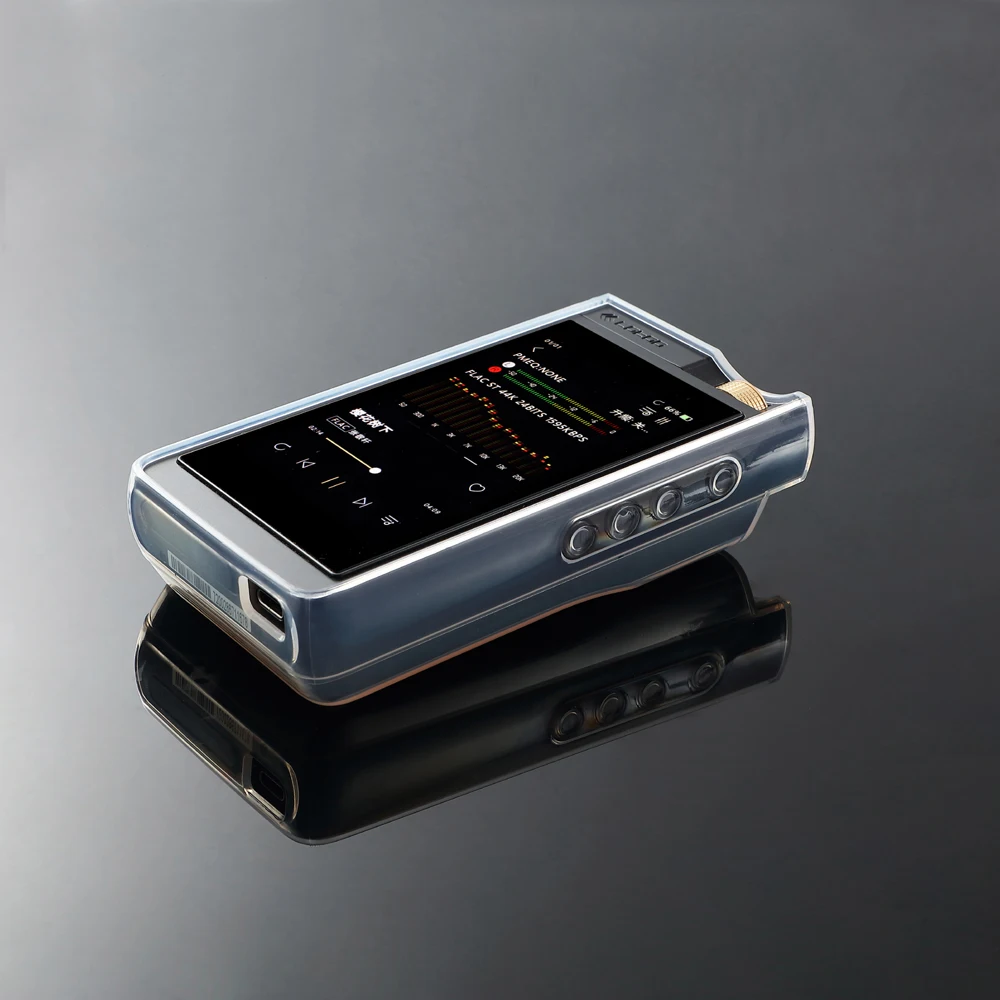 ソフトクリア TPU 保護シェルスキンケースカバー Lotoo PAW GT2 フロントスクリーンプロテクター強化ガラス用