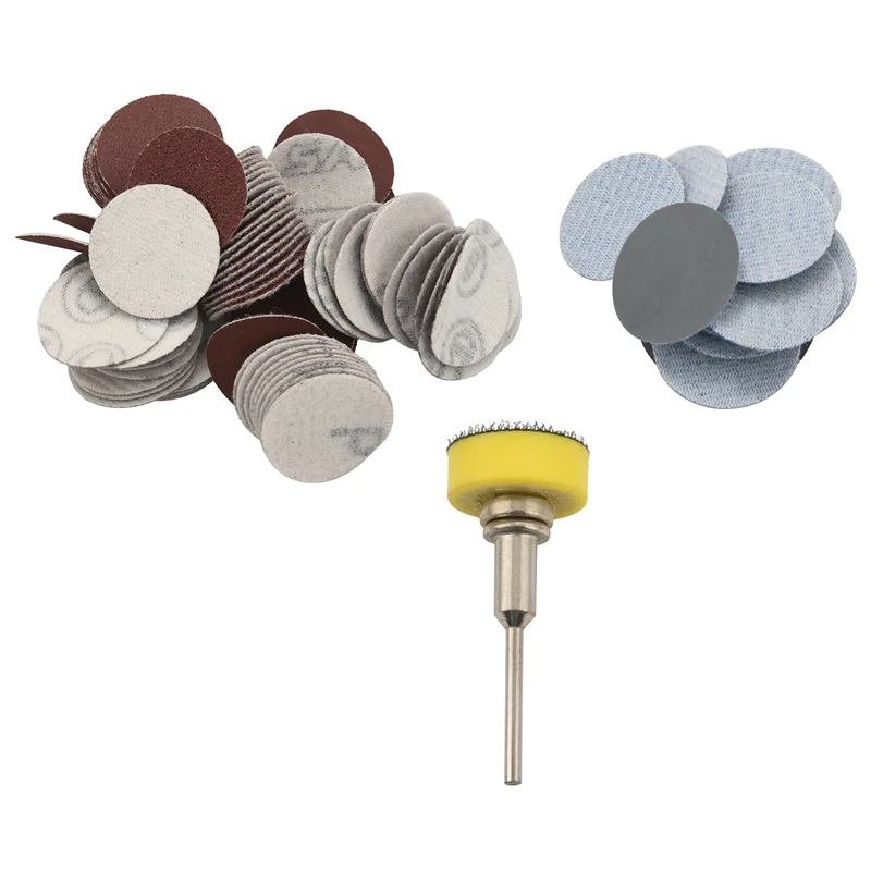 1 بوصة 100 قطعة مجموعة أقراص الصنفرة جولة الصنفرة هوك حلقة ساندر باكر-AT35