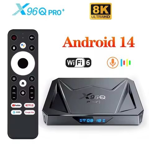 X96Q PRO+ Smart Android 14 TV Box 4GB 32GB 64GB Allwinner H728 8K Set Top Box Android 14.0 Wifi6 Media Player TVBOX Android14