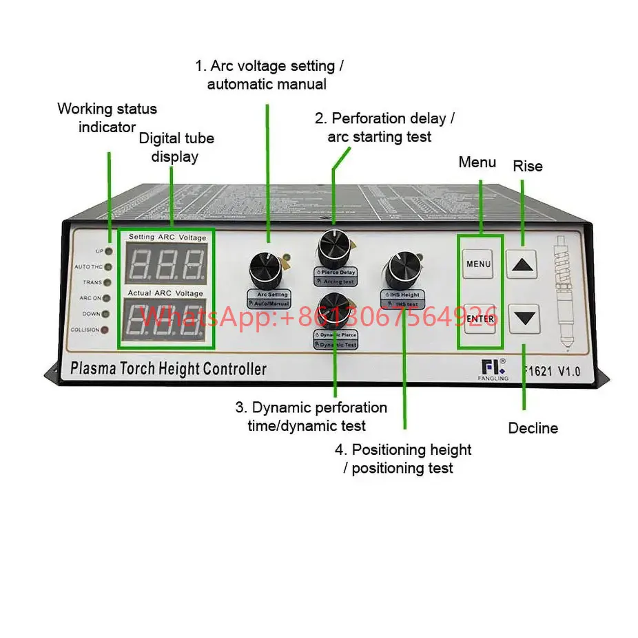 F1621 F1620 Torch height controller THC Automatic Arc and cap voltage plasma torch height controller