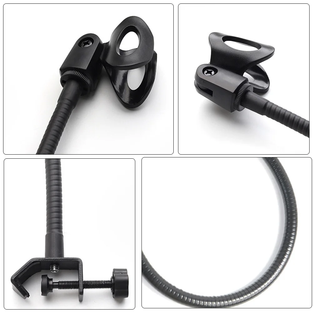 

Microphone type Clip Rotatable Gooseneck Black Universal Rack for Broadcasting Podcasting Singing Recording