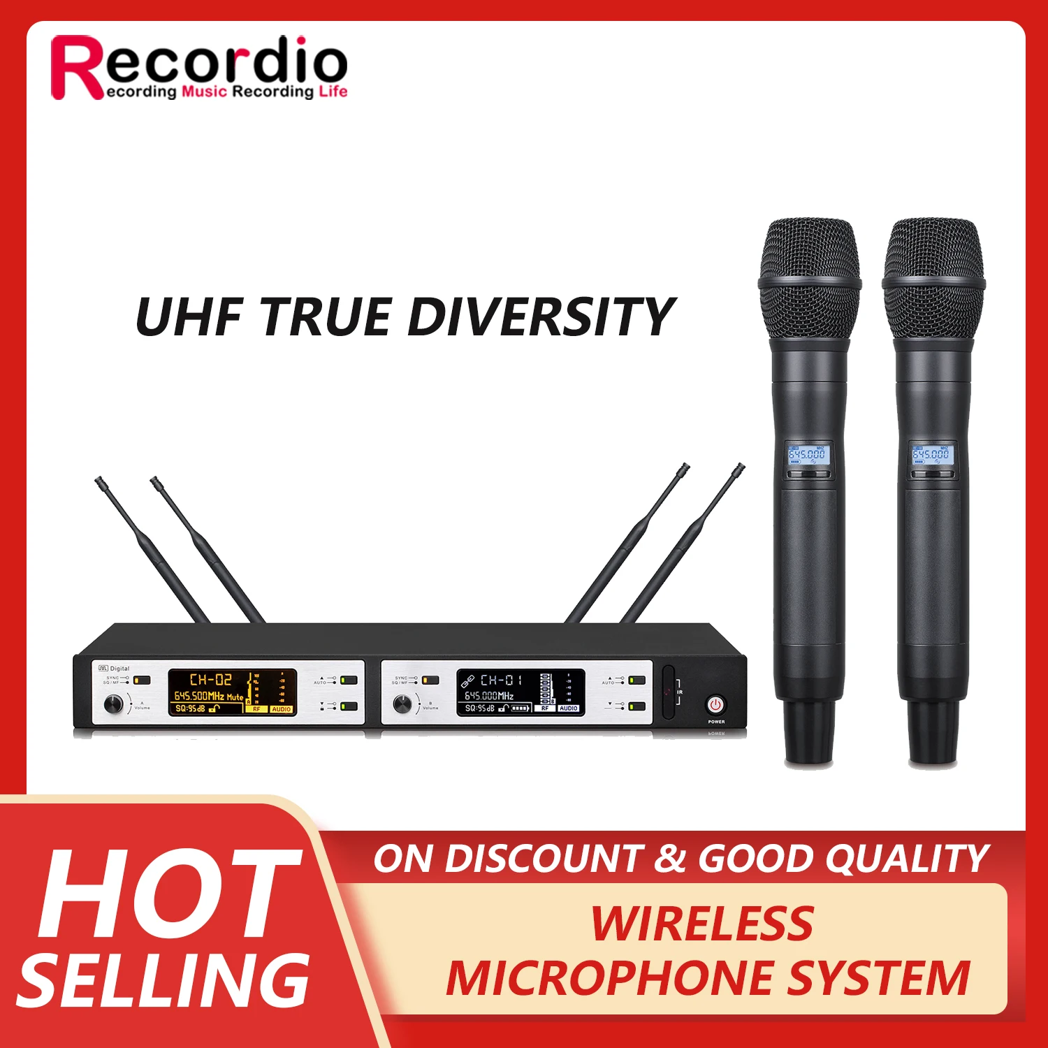 

GAW-G30 UHF True Diversity Professional Wireless Microphone Live Performances, Conference Presentations, Live Streaming, KTV