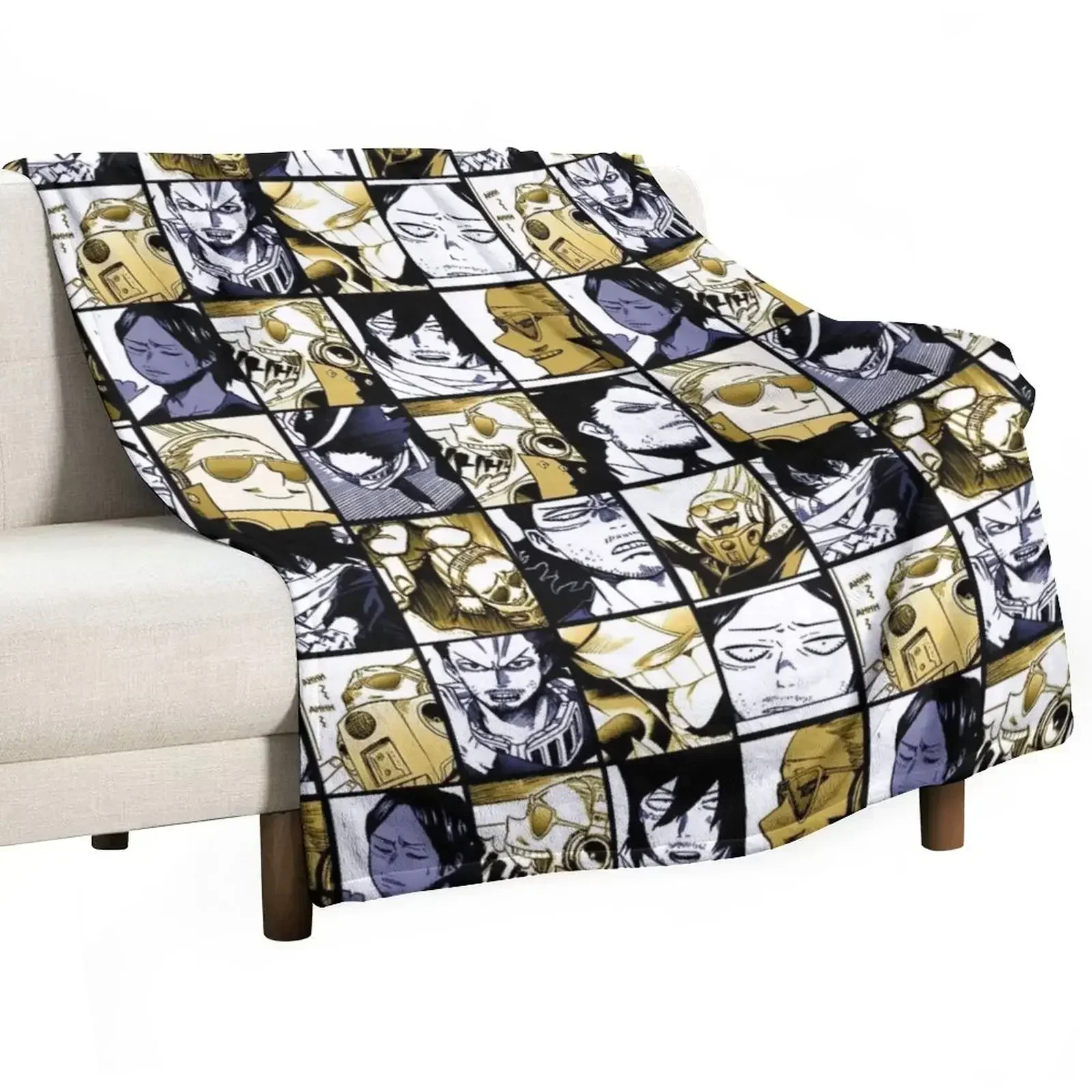 Aizawa and Present Mic- Mix collage color version Throw Blanket Moving decorative Blankets