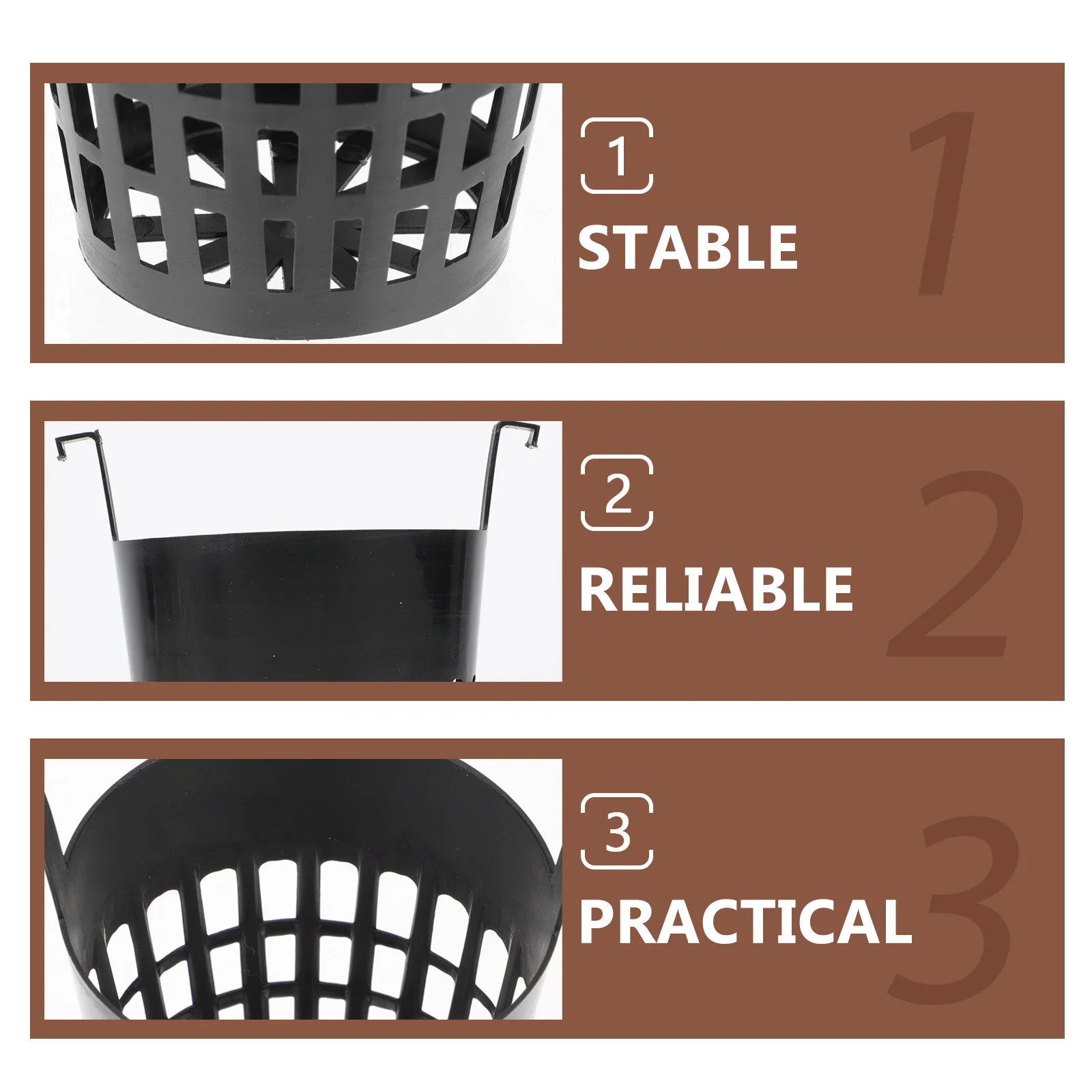 10 قطعة سلال المائية أكواب زراعة بلاستيكية لنمو النباتات بدون تربة لوازم الحدائق حامل تثبيت الجذر سلة شبكية متزايدة