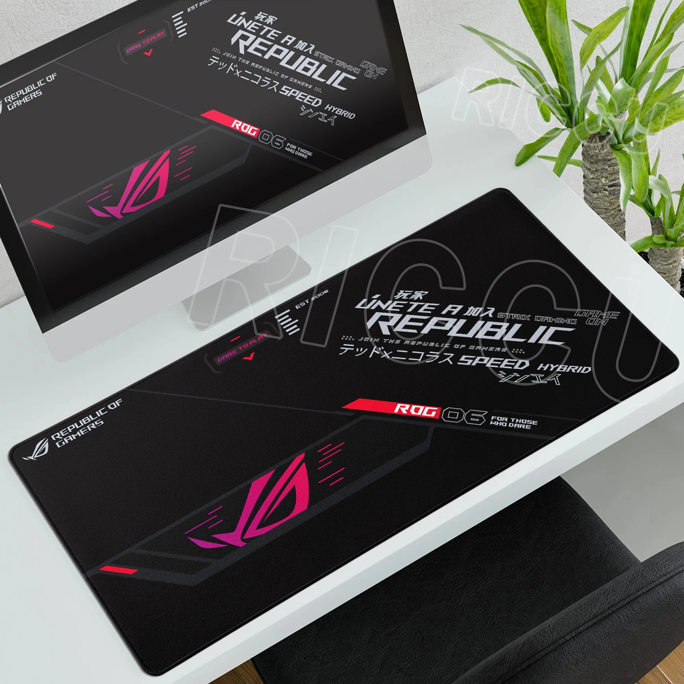 ASUS Xxl Mouse Mat Republic of Gamers ROG Large Gaming Mouse Pad Carpet Rubber Non-Slip Computer Desk Mat Keyboard Pad Playpad