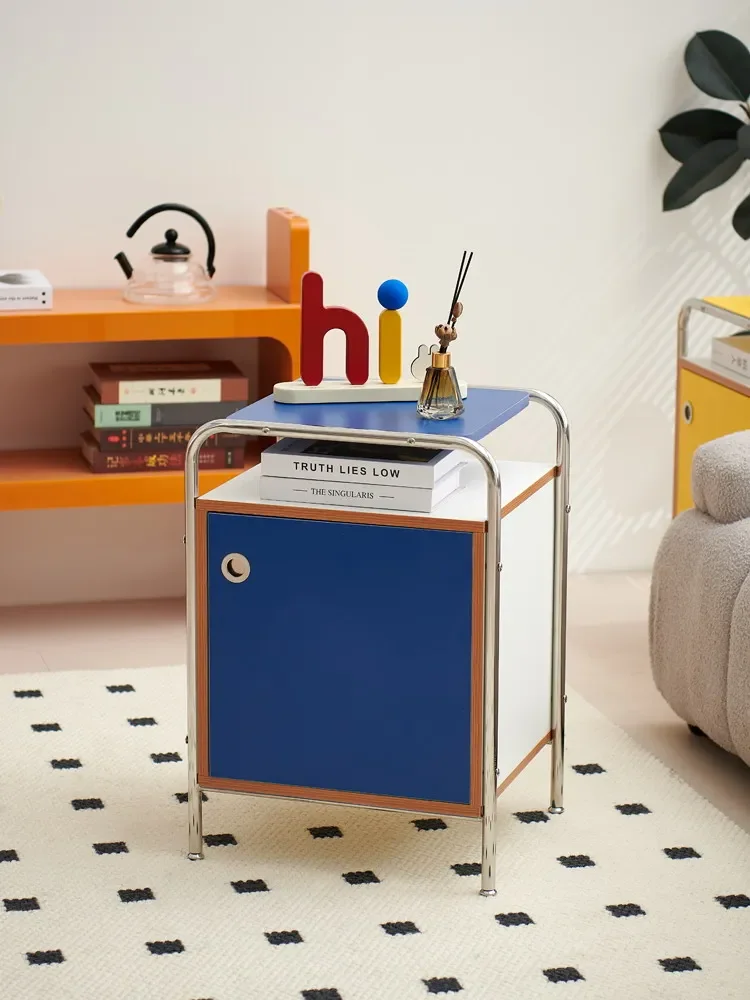 Inside Bedside Table Modern Minimalist Apartment Storage Living Room Side Cabinet Household Decor Stylish Nightstand image 2