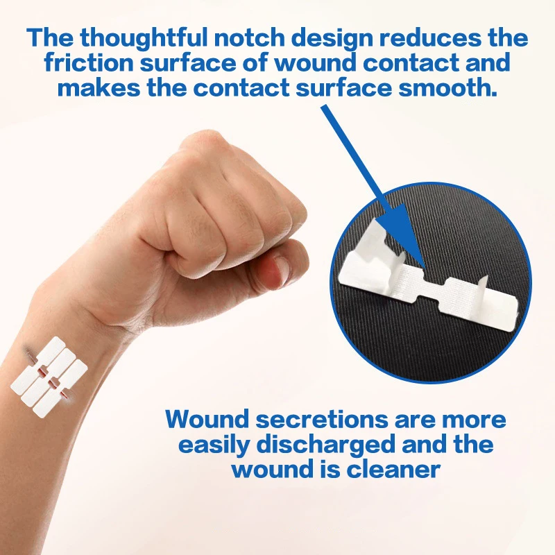 

10Pcs Zipper Band-aid Painless Wound Closure Device Suture-free Wound Dressing Patches Zip Suture Reducer Band Aid