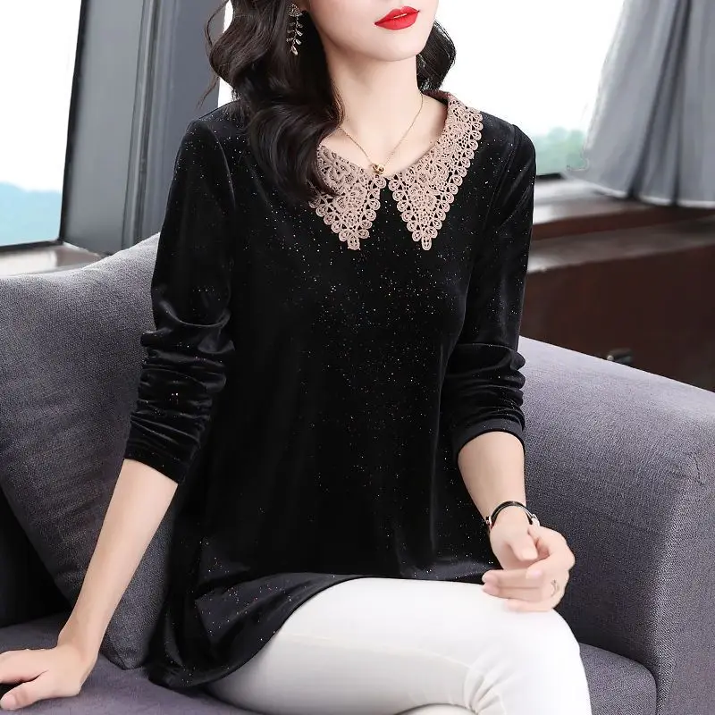 

T-Shirts Women's Casual Long Sleeve Tops Korean Fashion Loose T-Shirt Spring Chic Bottoming Shirt TT269